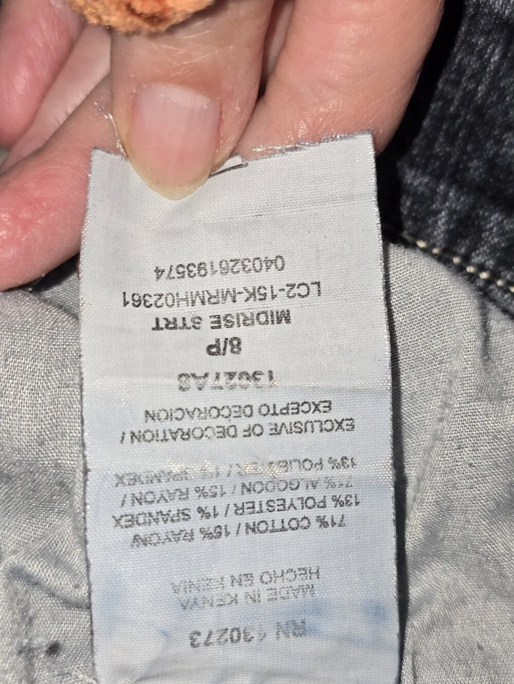 Riders by Lee Mid Rise Straight Leg Jeans Womens 8 Petite Dark Wash Petite - Picture 12 of 14